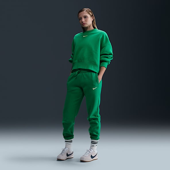 Green nike joggers womens discount